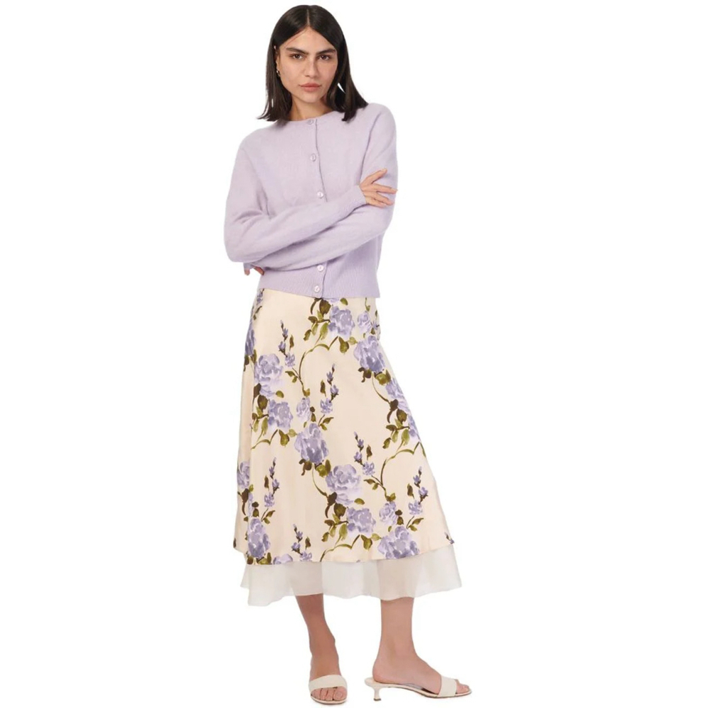 Cami NYC Genoa Silk Midi Skirt XS Moonflower Floral - Picture 12 of 16